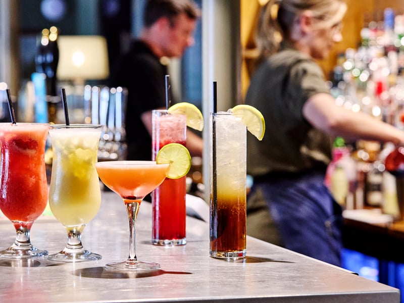 Cocktails at The Black Horse in Climping, West Sussex