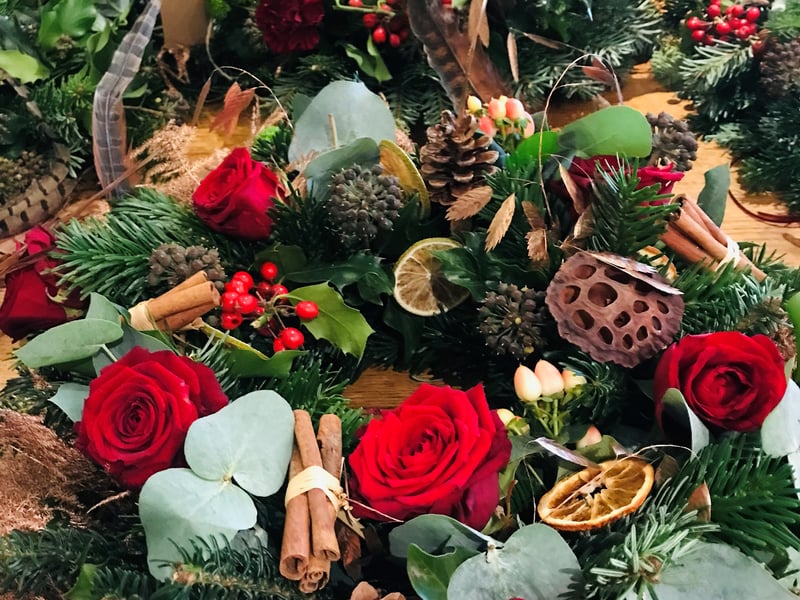 Christmas Wreath Making at The Spread Eagle in West Sussex