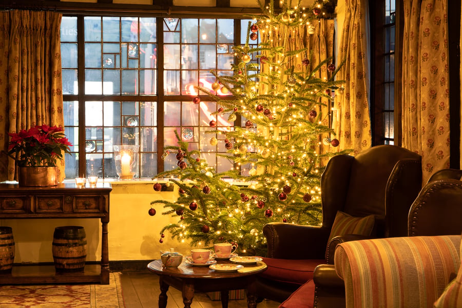 Christmas Tree at The Spread Eagle in West Sussex