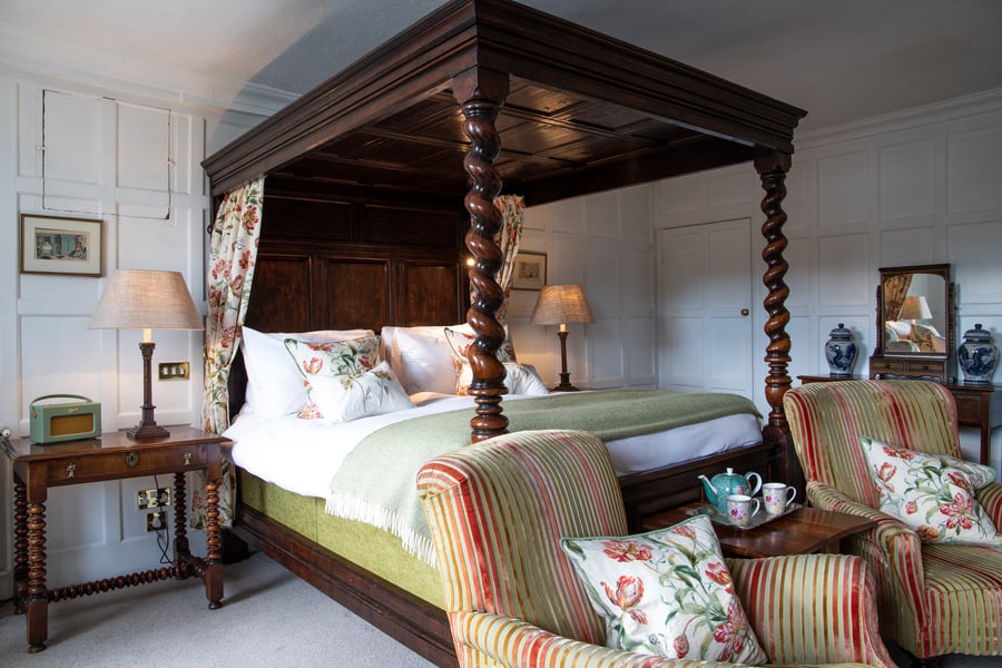 Feature Four Poster Room at The Spread Eagle Hotel in Sussex