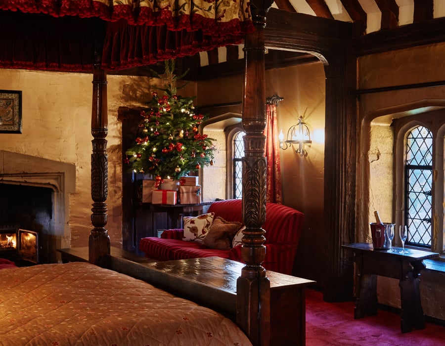 Festive Room at Bailiffscourt in West Sussex
