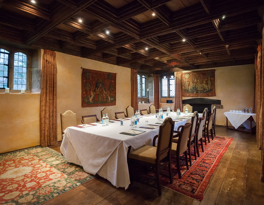 Meeting in The Music Room at Bailiffscourt in West Sussex
