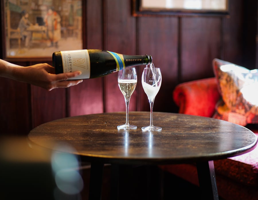 Drawing Room & Bar at Ockenden Manor in Cuckfield, West Sussex